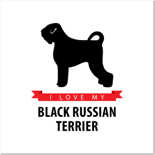 I Love My Black Russian Terrier Posters and Art